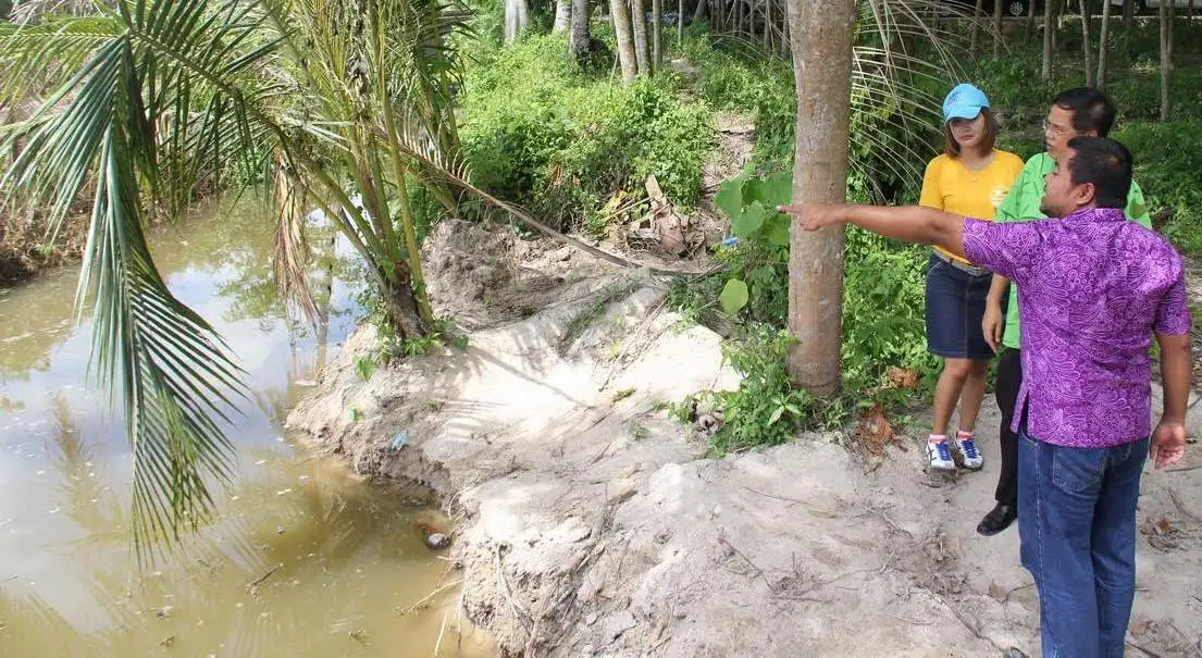 ชาวตำบลเกาะแต้ว ขอบคุณรัฐบาลอนุมัติงบประมาณก่อสร้างฝายน้ำล้น