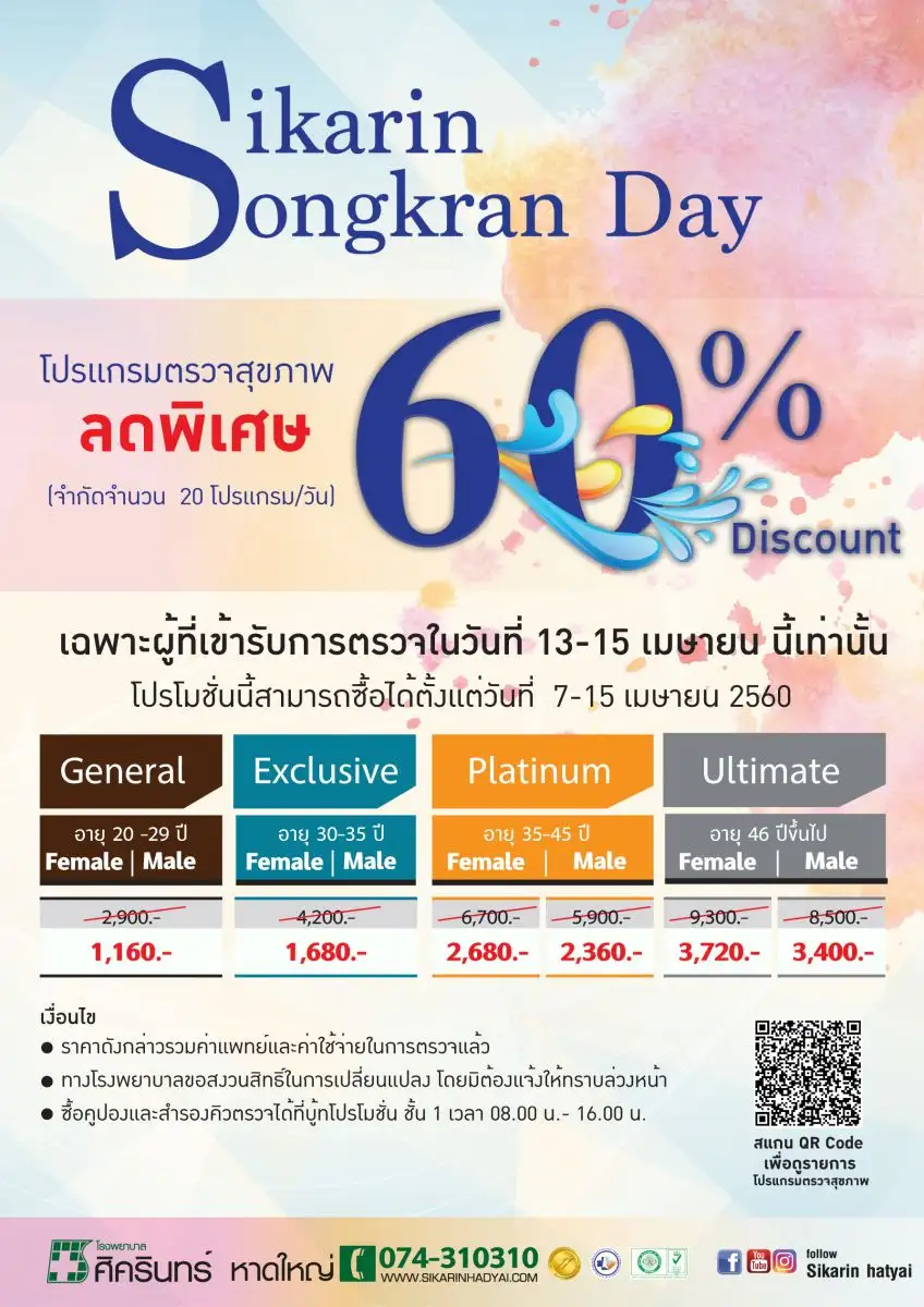 ศิครินทร์หาดใหญ่จัด Sikarin Songkran Day สุขภาพดี ปีใหม่ไทย