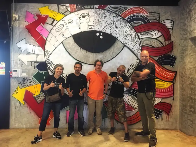 image about กรีนเวย์ เพิ่มมุมถ่ายรูป ผลงานแนว  Graffiti Artists from France in Hatyai