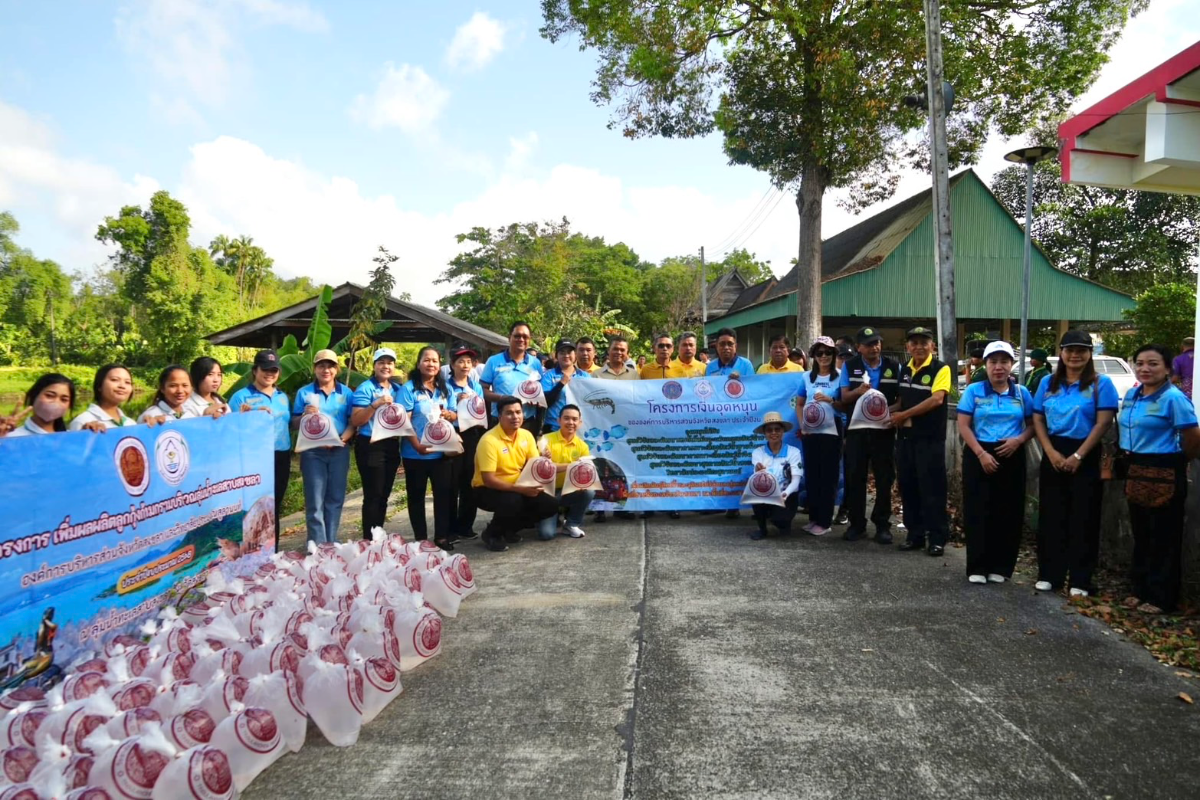 อบจ.สงขลา ปล่อยกุ้งก้ามกราม 100,000 ตัว ส่งเสริมประมงยั่งยืนแบบมีส่วนร่วม