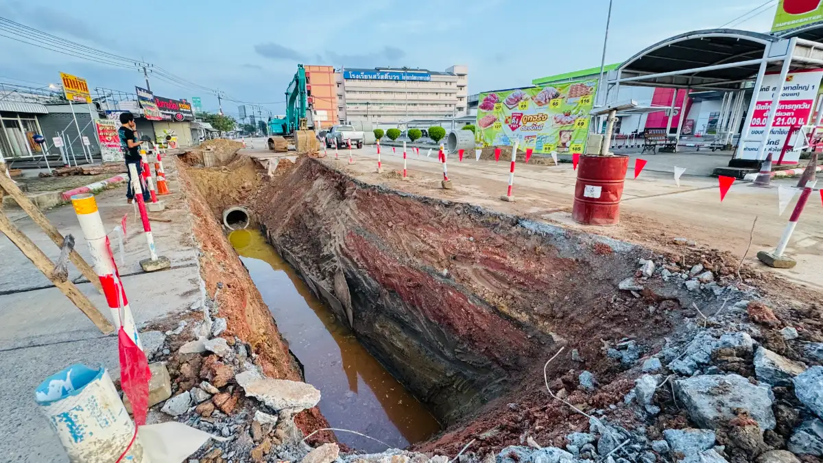 ชุมชนเมืองใหม่ เฮ เทศบาลเมืองคลองแหขุดคูแก้ปัญหาน้ำท่วมซ้ำซาก