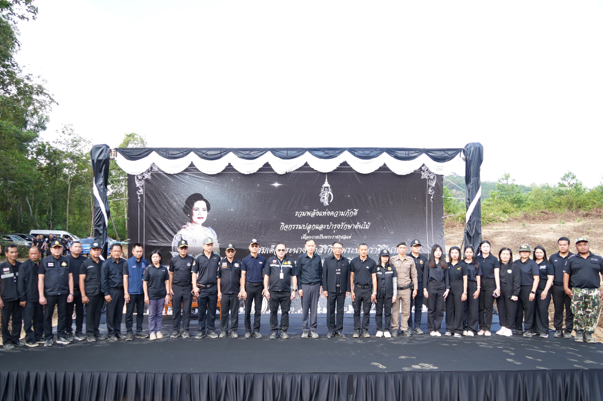 “รวมพลังแห่งความภักดี” อบจ.สงขลา ร่วมปลูกป่า 1,093 ต้น ฟื้นฟูผืนป่าสงวนฯ ต.ฉลุง น้อมรำลึกพระมหากรุณาธิคุณ “แม่แห่งแผ่นดิน”