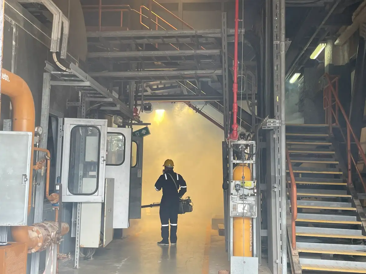 โรงไฟฟ้าจะนะ ได้รับการฉีดพ่นหมอกควันกำจัดยุงลาย